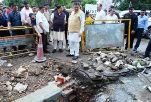Chief Minister inspected the areas affected by heavy rains in Raipur region